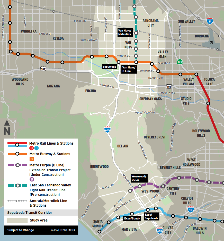 Sepulveda Transit Corridor’s Six Alternatives, Two Contractors